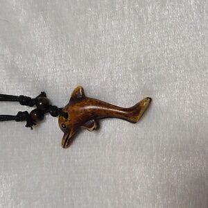 Acrylic Dolphin Pendant Adjustable Necklace.